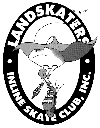 ORIGINAL 1990s LANDSKATERS RAY SKATE LOGO